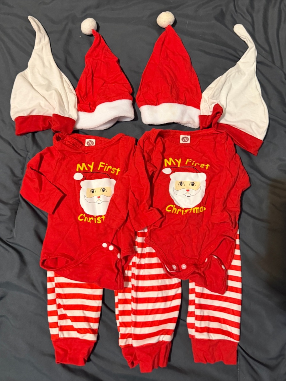 Red "My First Christmas" Baby One-Piece Set